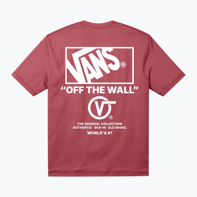 Tricou pentru bărbați Vans Stacked Hi Tee crimson haze 2