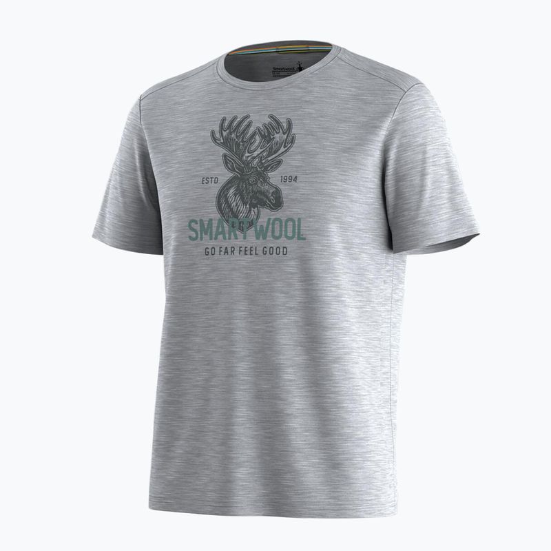 Tricou pentru bărbați Smartwool Moose Mode Active Graphic Tee SS light gray heather 3