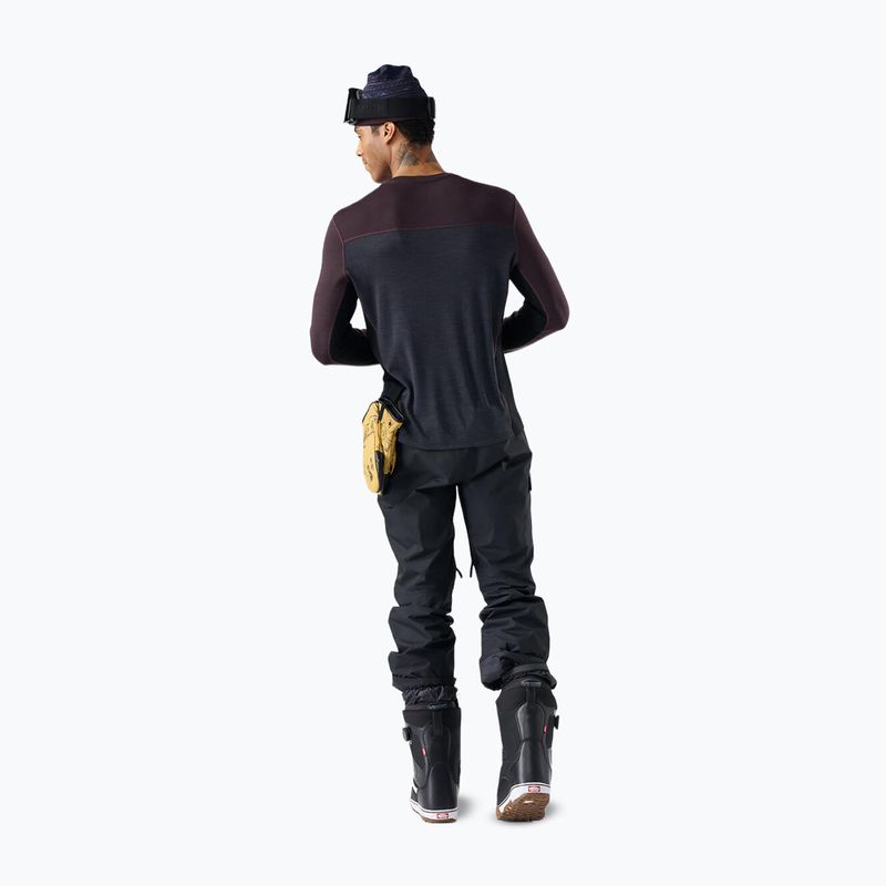 Bluză termoactivă pentru bărbați Smartwool Classic Thermal Merino Base Layer Colorblock Crew Boxed mink/charcoal 2