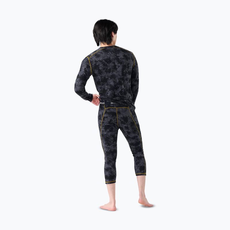 Colanți termoactivi pentru bărbați Smartwool Classic Thermal Merino Base Layer 3/4 Bottom Boxed black tie dye/hny gold 2