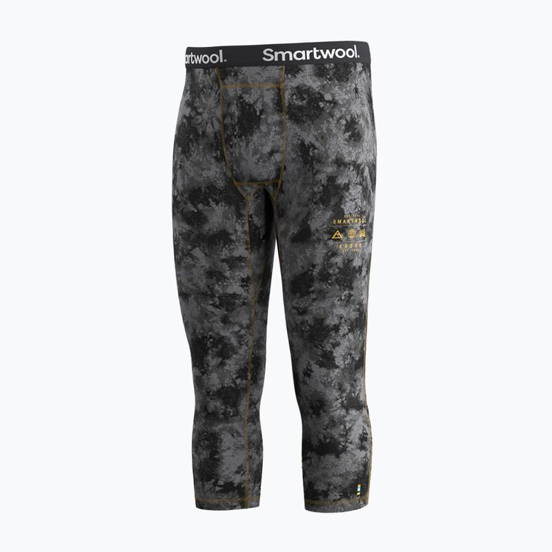 Colanți termoactivi pentru bărbați Smartwool Classic Thermal Merino Base Layer 3/4 Bottom Boxed black tie dye/hny gold 4