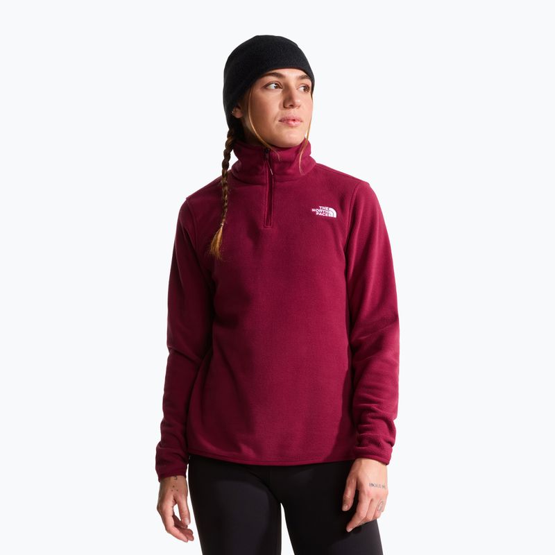 Bluză fleece pentru femei The North Face Glacier Fleece 1/4 Zip burgundy crush