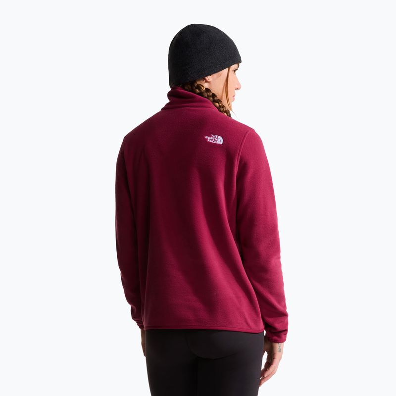 Bluză fleece pentru femei The North Face Glacier Fleece 1/4 Zip burgundy crush 3