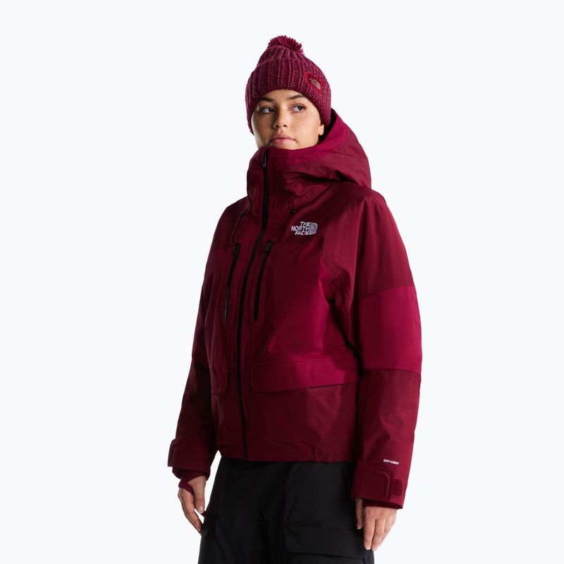 Geacă de schi pentru femei The North Face Powstar burgundy crush