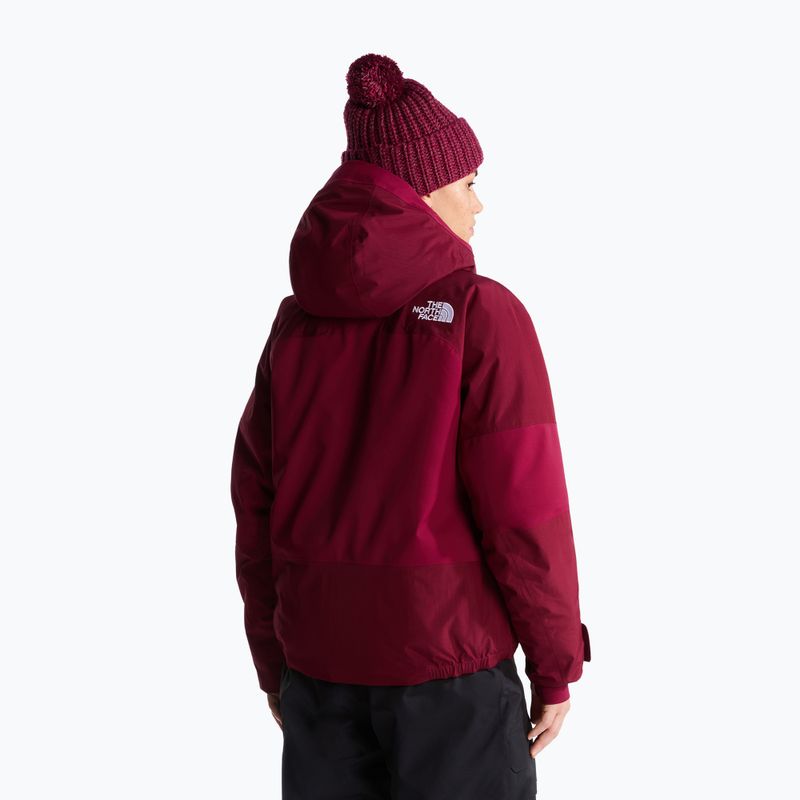 Geacă de schi pentru femei The North Face Powstar burgundy crush 3