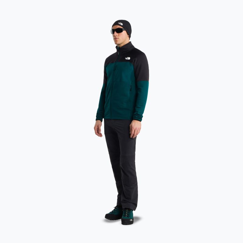 Bluză de trekking pentru bărbați The North Face Polartec Powergrid Stormgap pacific teal/tnf black 2