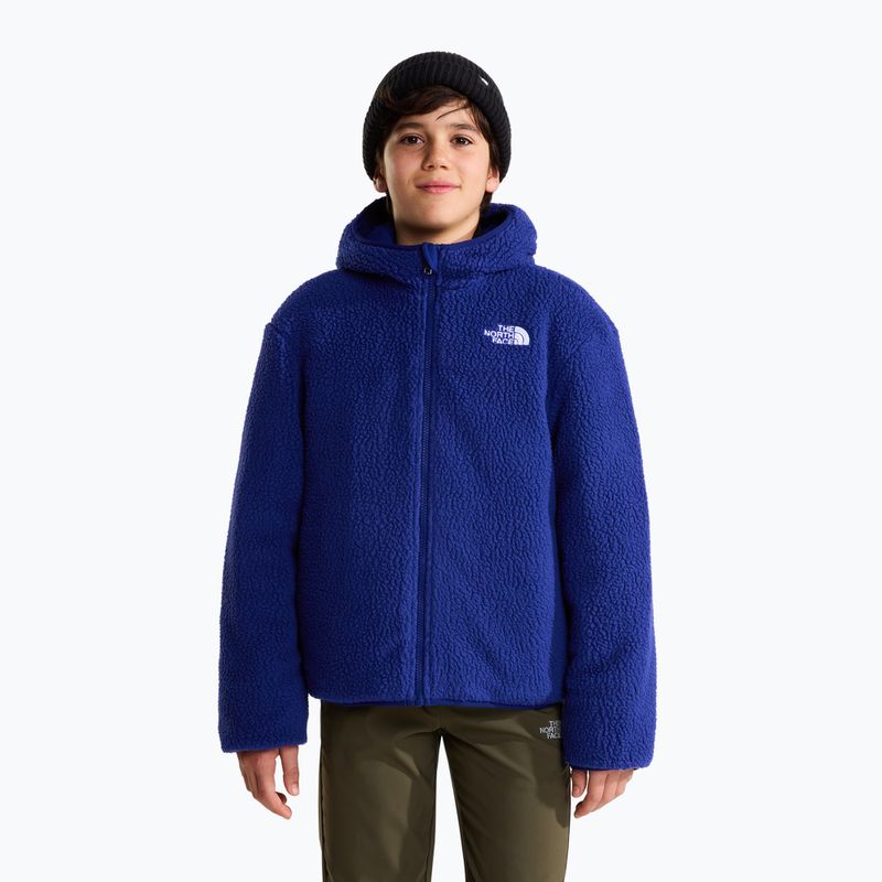 Geacă izolată pentru copii The North Face Reversible Shasta FZ Hooded active blue/bol 5