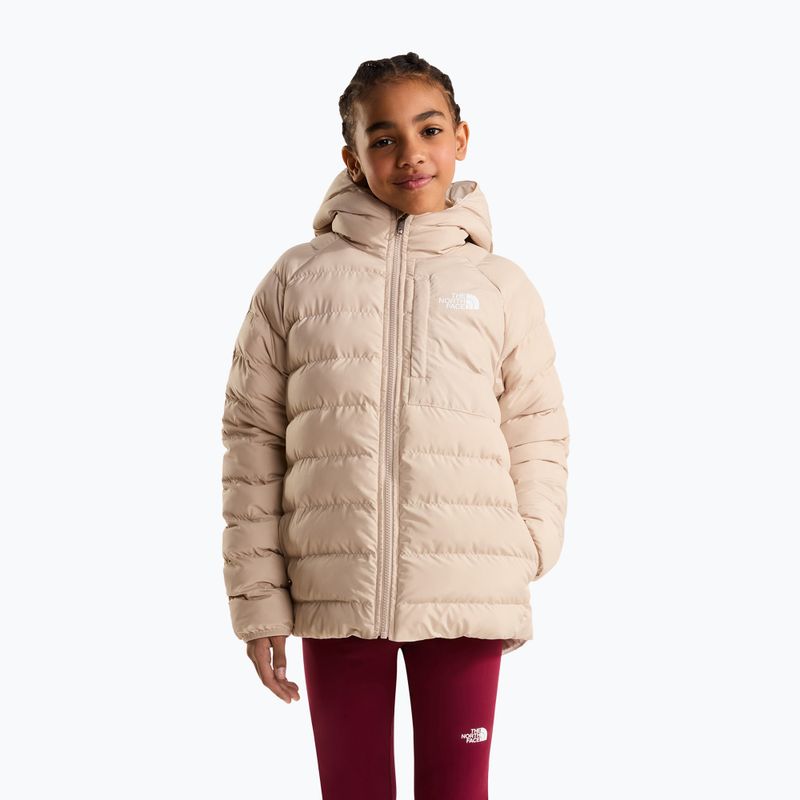 Geacă izolată pentru copii The North Face Reversible Perrito Hooded timeless taupe