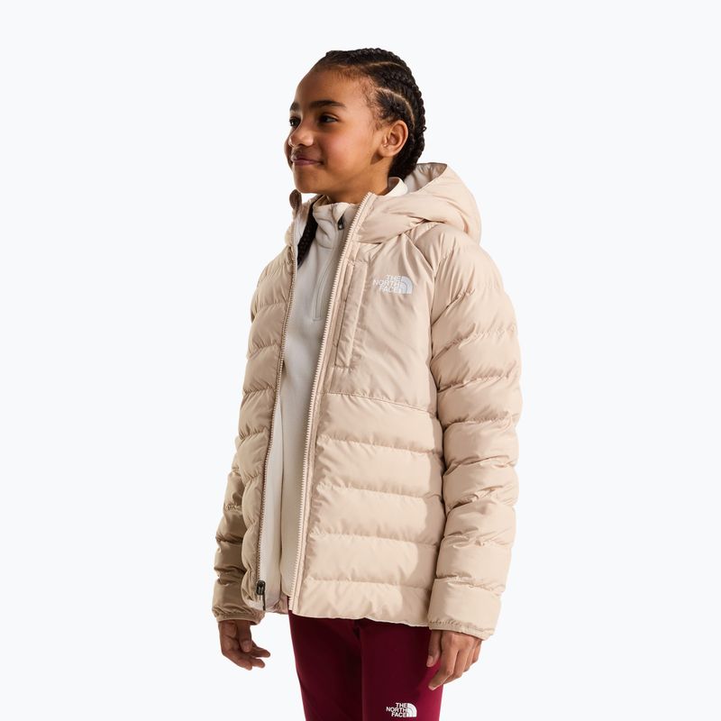 Geacă izolată pentru copii The North Face Reversible Perrito Hooded timeless taupe 4