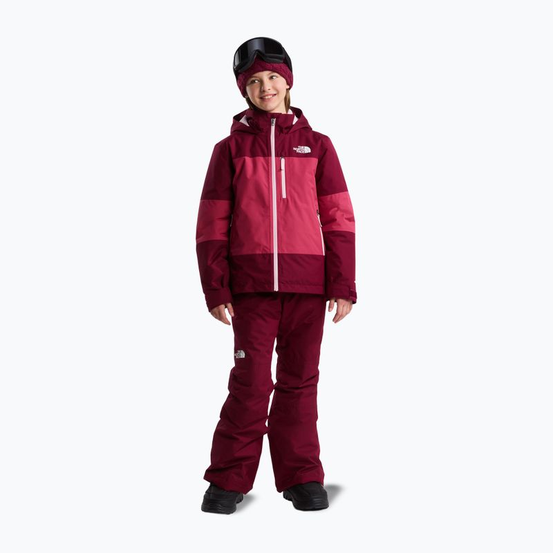 Pantaloni de schi pentru copii The North Face Freedom Insulated burgundy crush 2
