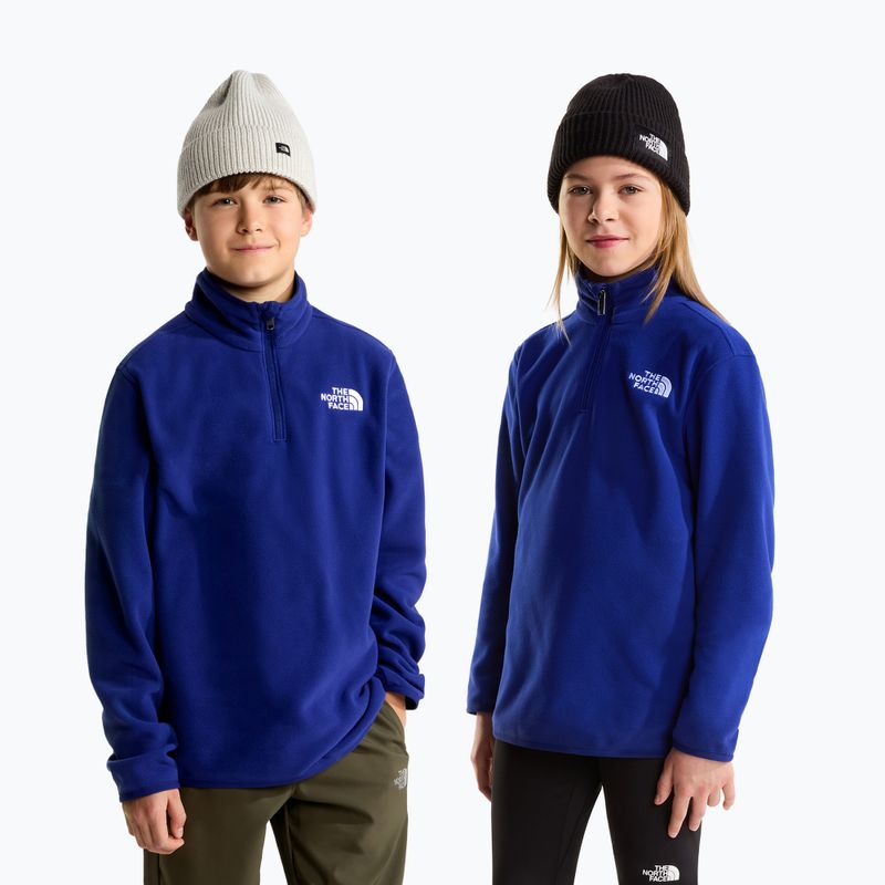 Bluză fleece pentru copii The North Face Teen Glacier 1/4 Zip bold blue