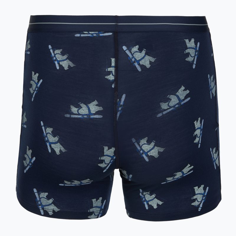 Boxeri termoactivi pentru bărbați Icebreaker Merino 150 Anatomica BearTour AOP Boxers midnight navy 2