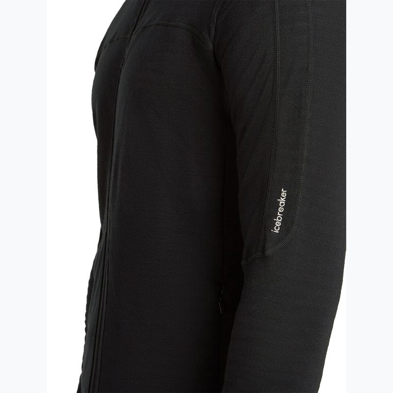 Bluză de trekking pentru bărbați Icebreaker Merino 300 Realfleece Descender Zip Hoodie black 8