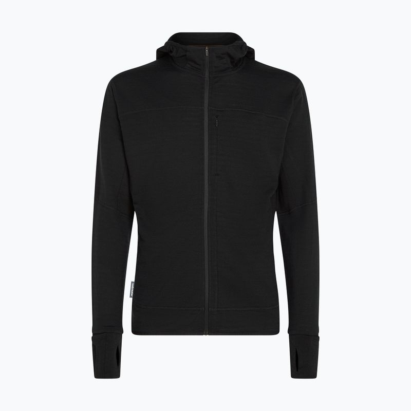 Bluză de trekking pentru bărbați Icebreaker Merino 300 Realfleece Descender Zip Hoodie black 10