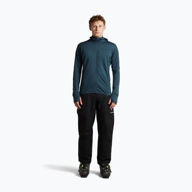 Bluză de trekking pentru bărbați Icebreaker Merino 300 Realfleece Descender Zip Hoodie abyss 4