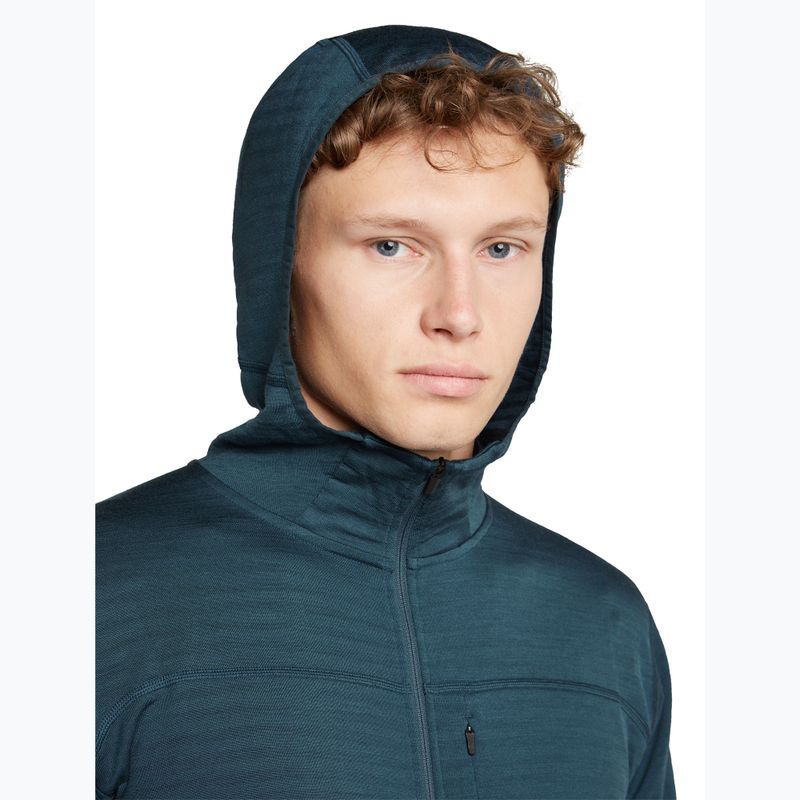 Bluză de trekking pentru bărbați Icebreaker Merino 300 Realfleece Descender Zip Hoodie abyss 6