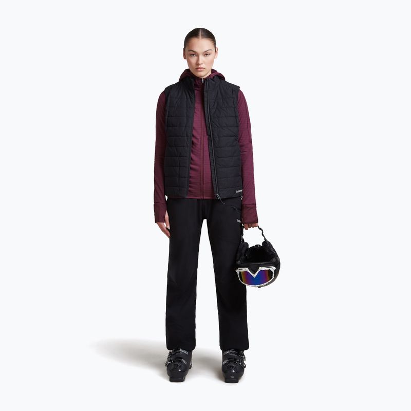 Bluză de trekking pentru femei Icebreaker Merino 300 Realfleece Descender Zip Hoodie dark berry 6