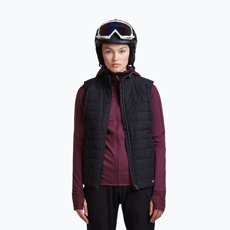 Bluză de trekking pentru femei Icebreaker Merino 300 Realfleece Descender Zip Hoodie dark berry 7