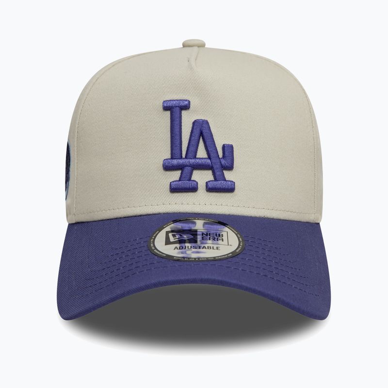 New Era WS Patch Eframe Los Angeles Dodgers șapcă de baseball bej deschis 2