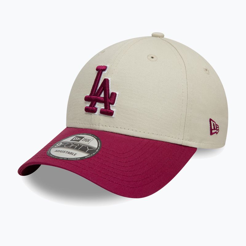 New Era WS Patch 9Forty Los Angeles Dodgers șapcă de baseball bej deschis 3