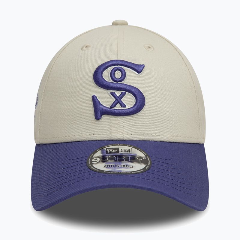 New Era WS Patch 9Forty Chicago White Sox șapcă de baseball bej deschis 3