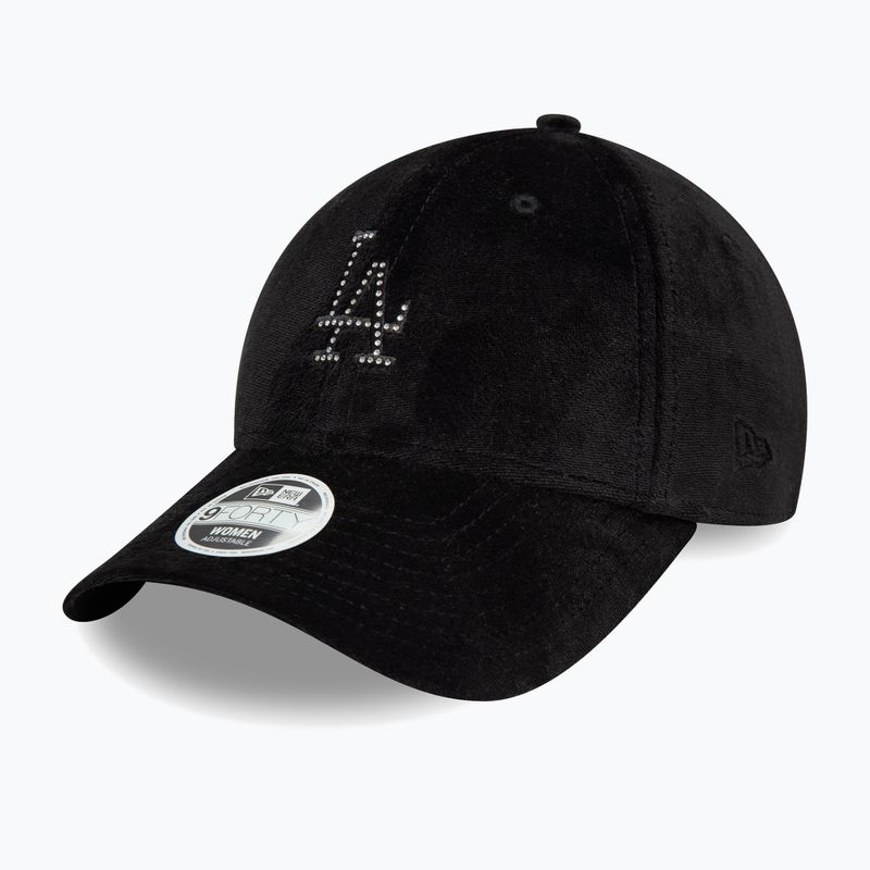 New Era Diamante Velour 9Forty Los Angeles Dodgers șapcă de baseball negru 3