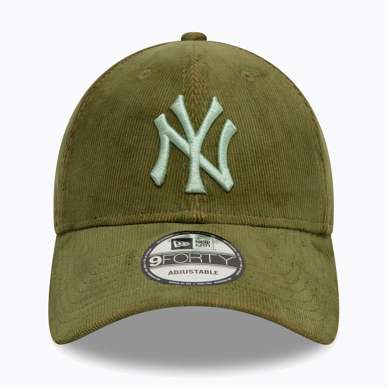 New Era Two Tone Cord 9Forty New York Yankees șapcă de baseball verde închis 2