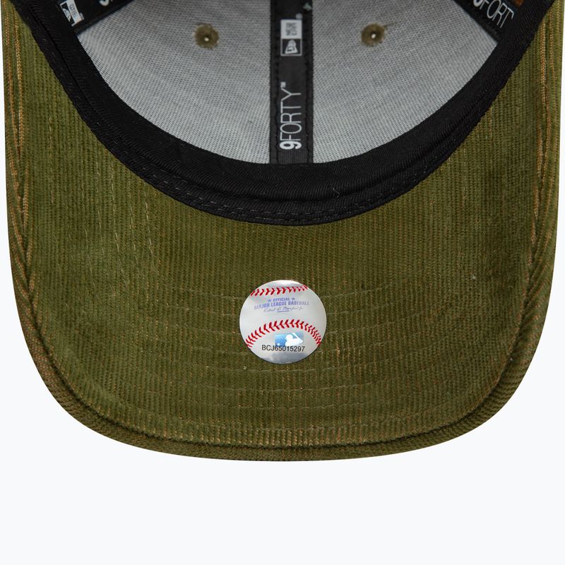 New Era Two Tone Cord 9Forty New York Yankees șapcă de baseball verde închis 5