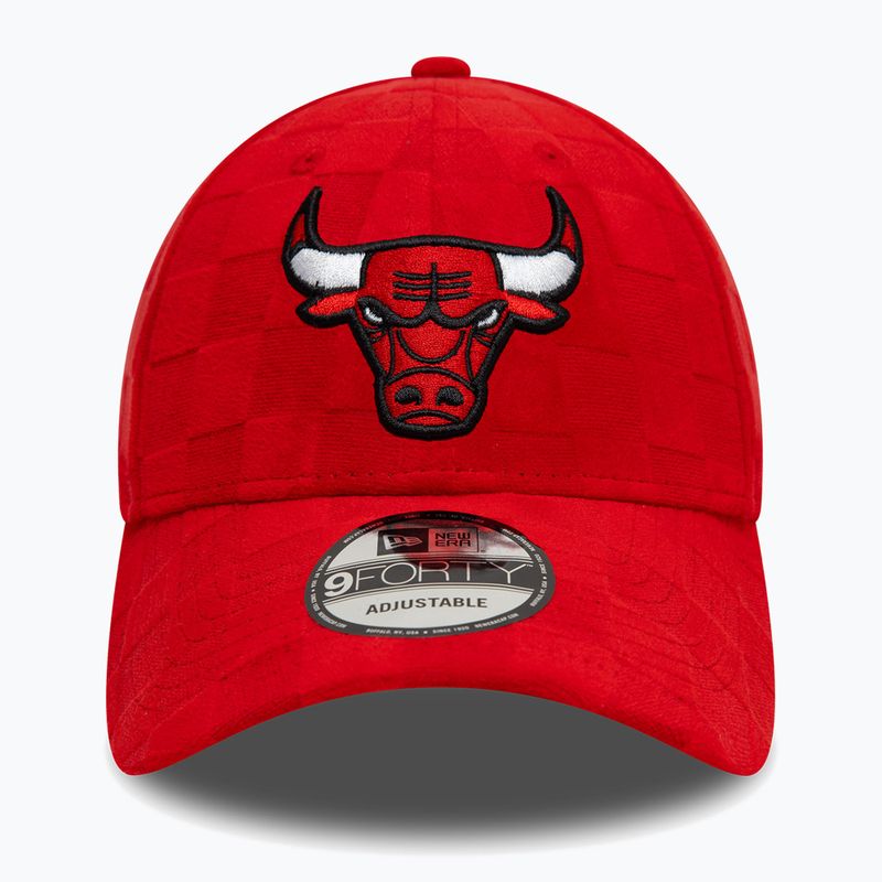 New Era Tonal Check 9Forty Chicago Bulls baseball cap roșu 3