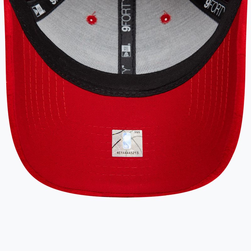 New Era Tonal Check 9Forty Chicago Bulls baseball cap roșu 5