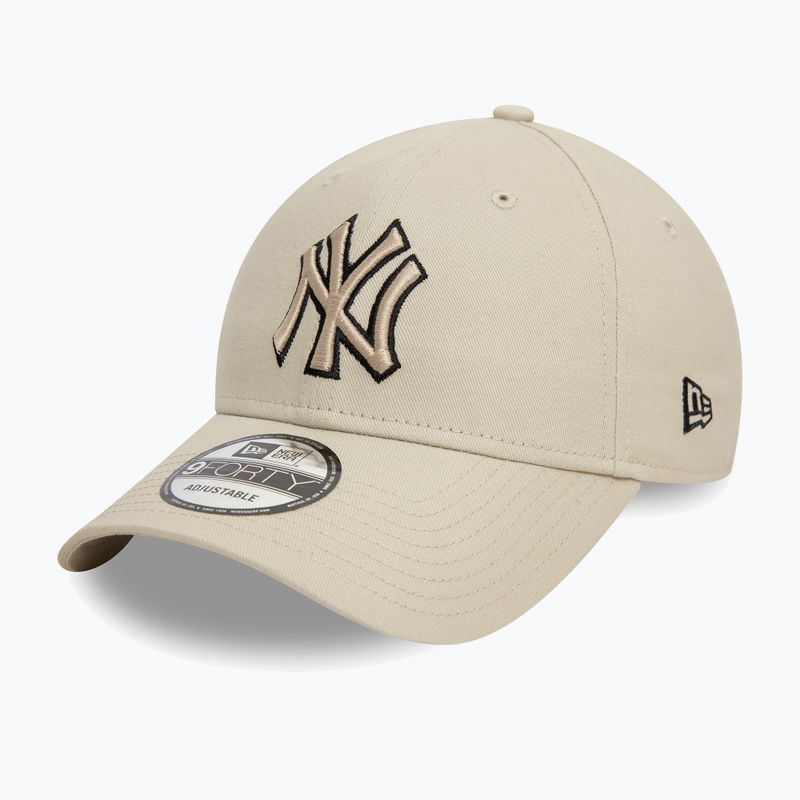 New Era Team Outline 9Forty New York Yankees șapcă de baseball bej deschis 2