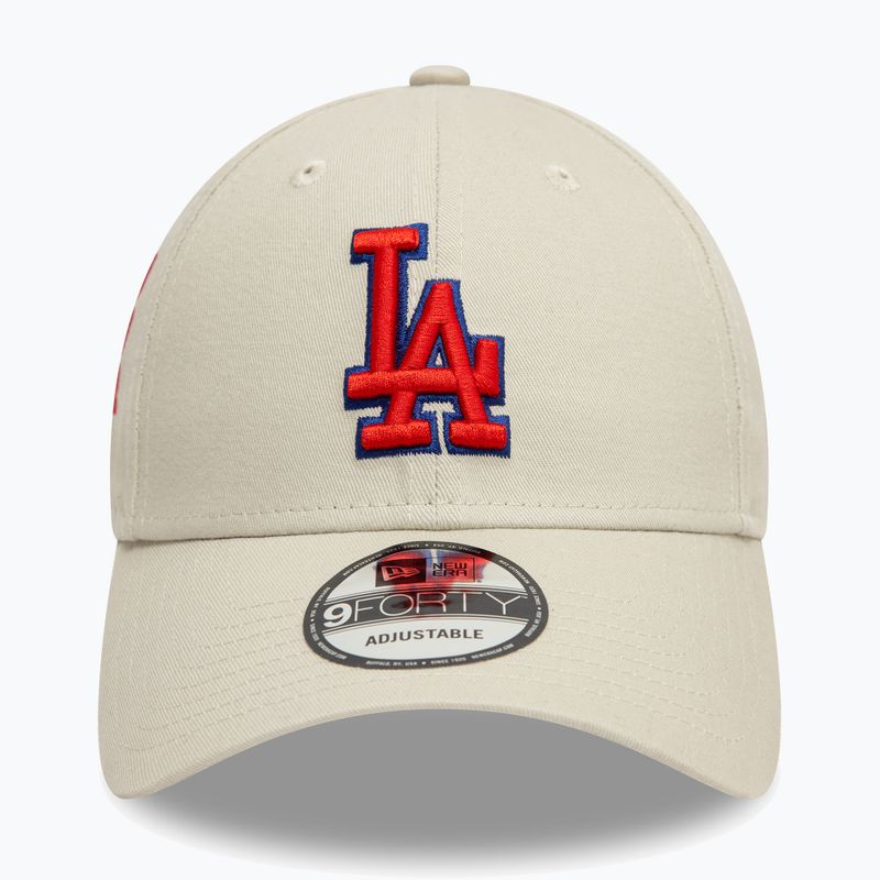 New Era Side Patch 9Forty Los Angeles Dodgers șapcă de baseball bej deschis 2