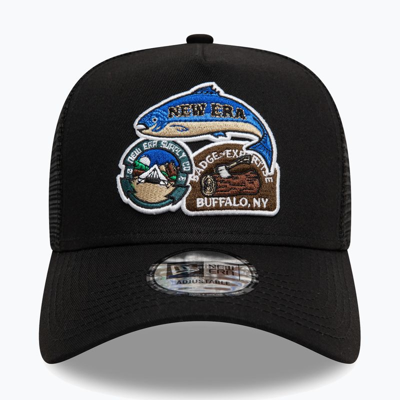 New Era NE Outdoor Patch Trucker șapcă de baseball negru 2