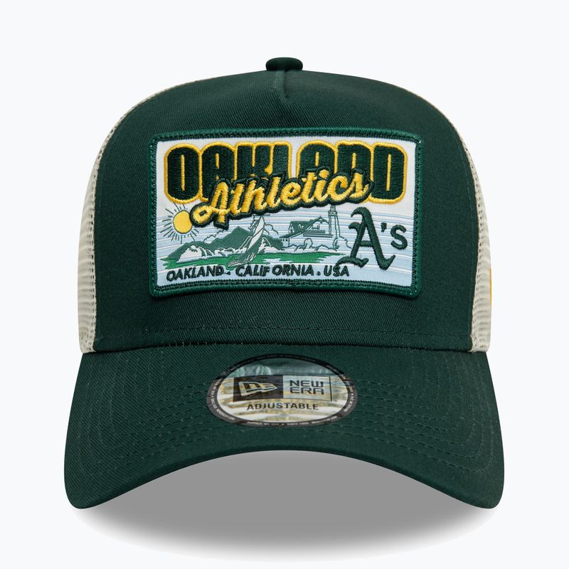 New Era MLB Patch Trucker Oakland Athletics șapcă de baseball verde închis 2