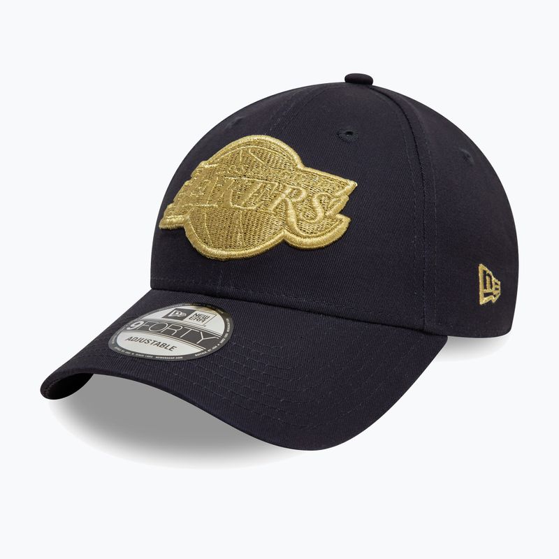 New Era Metallic 9Forty Los Angeles Lakers baseball cap navy 3
