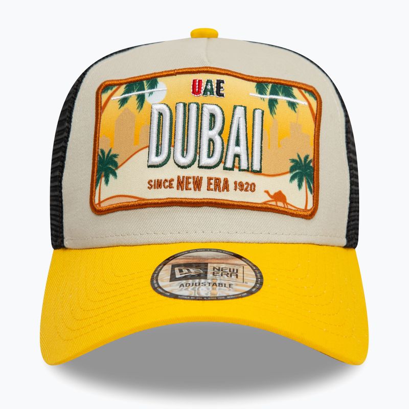 New Era Licence Plate Los Angeles Trucker șapcă de baseball bej deschis 3