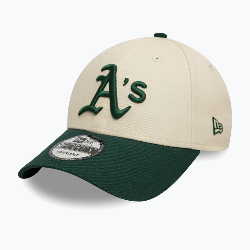 New Era Colourblock 9Forty Oakland Athletics șapcă de baseball bej deschis 2