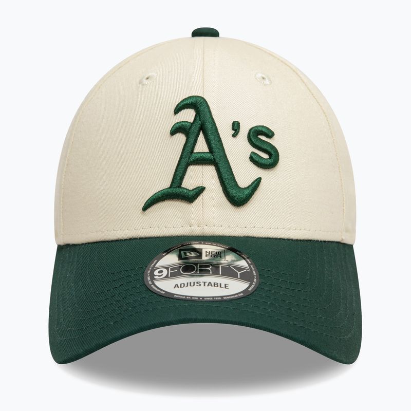 New Era Colourblock 9Forty Oakland Athletics șapcă de baseball bej deschis 3