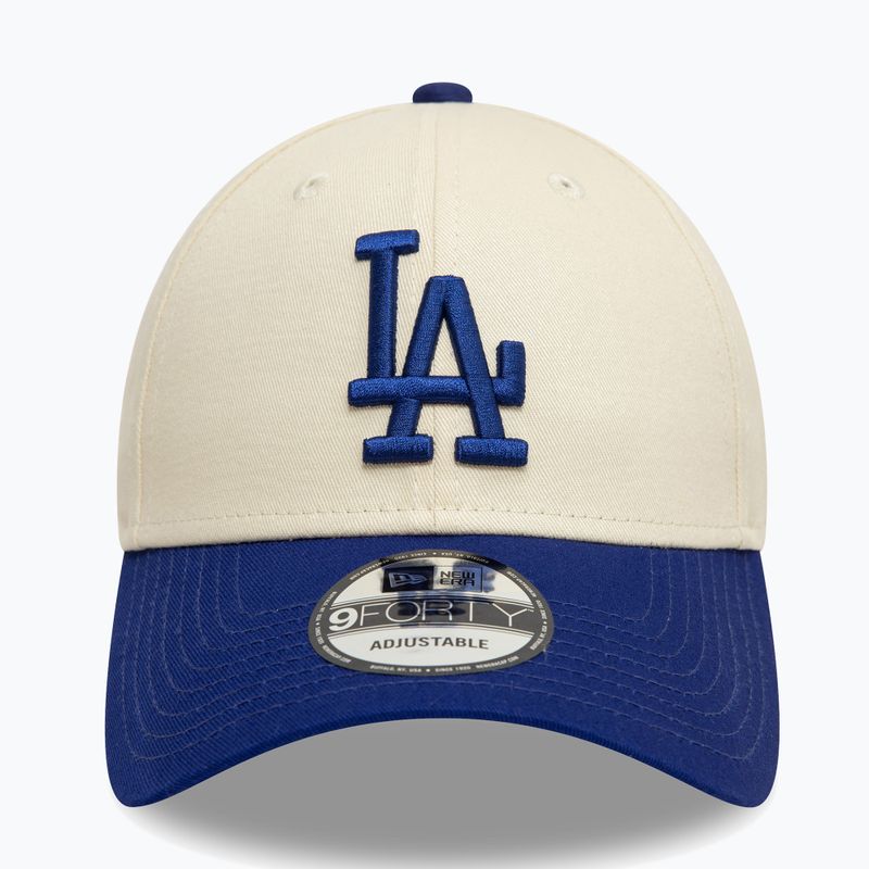 New Era Colourblock 9Forty Los Angeles Dodgers șapcă de baseball bej deschis 2