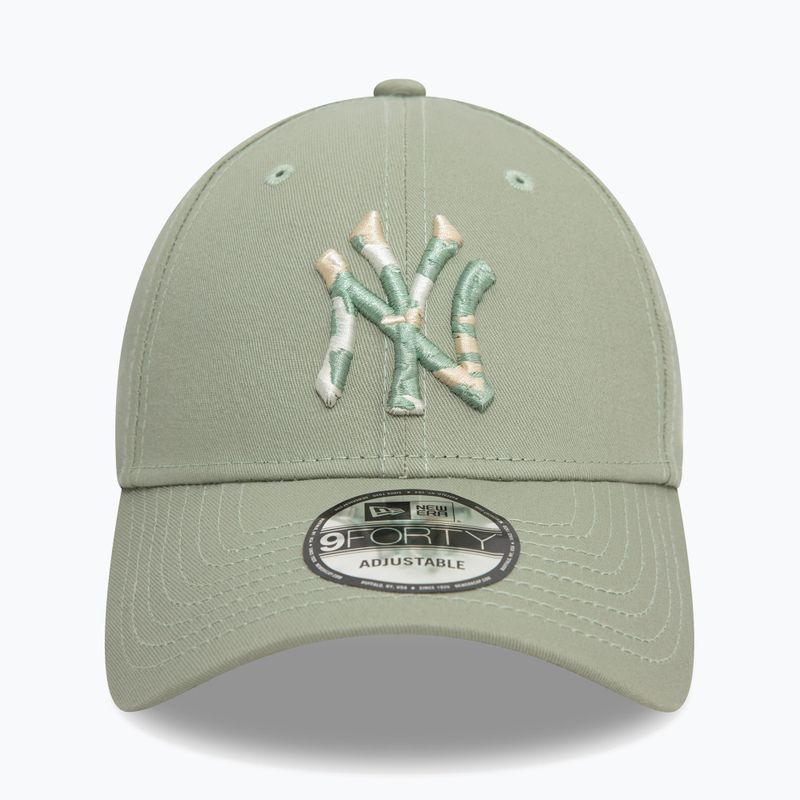 New Era Camo Infill 9Forty New York Yankees verde pastel șapcă de baseball 2
