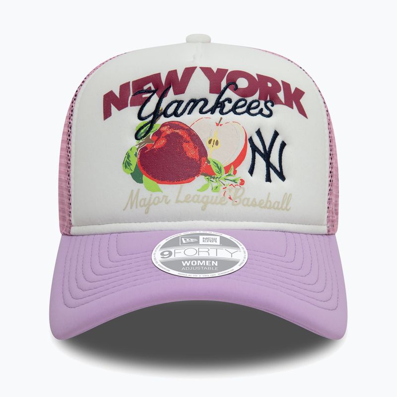 New Era Fruit Graphics Trucker New York Yankees șapcă de baseball roz închis 3