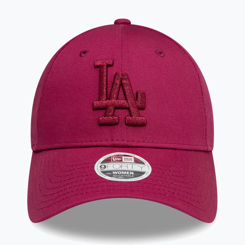 New Era Metallic Logo 9Forty Los Angeles Dodgers șapcă de baseball roșu închis 3