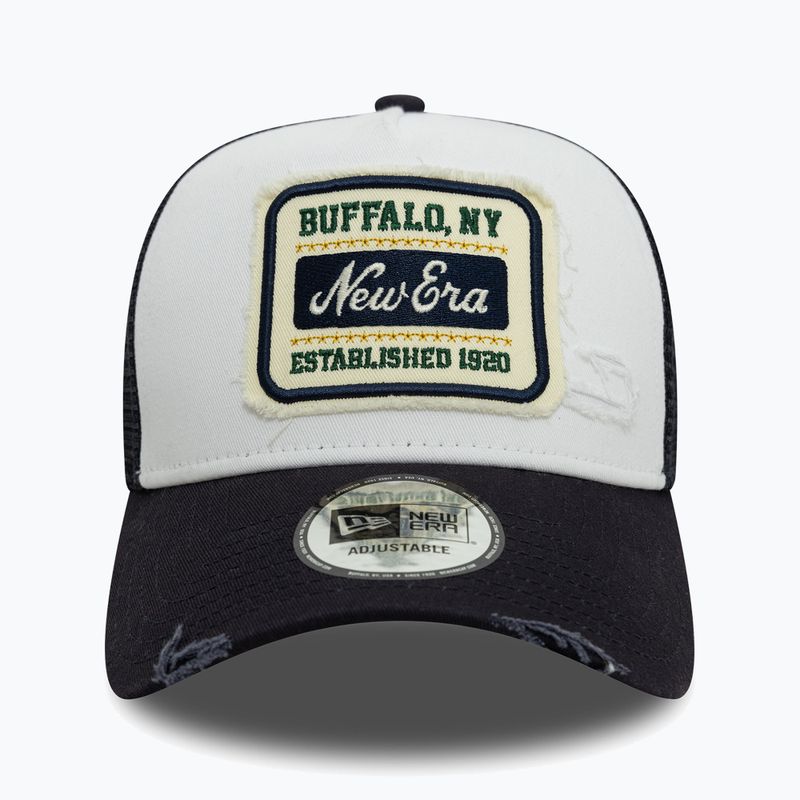 New Era NE Patch Distressed Trucker cap alb 2