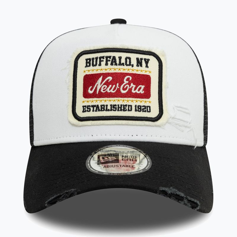 New Era NE Patch Distress Trucker cap alb 2