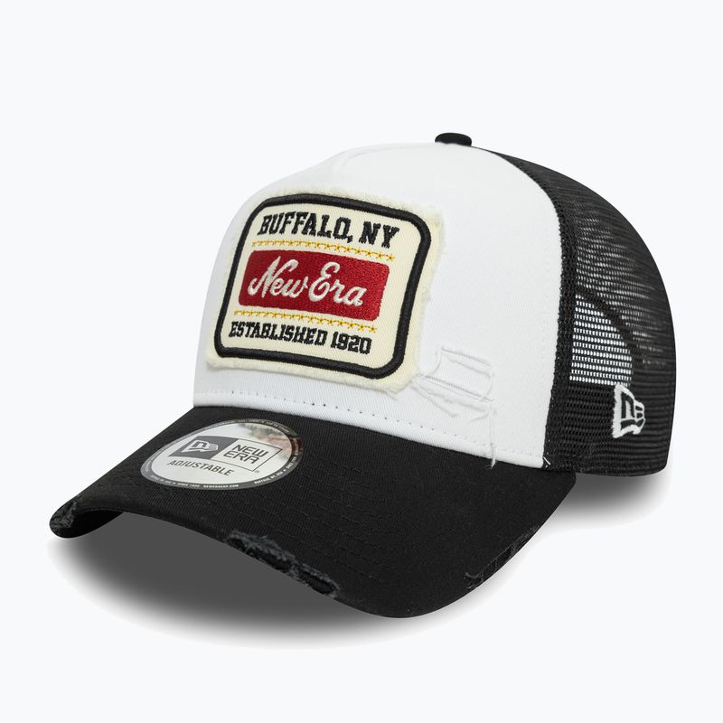New Era NE Patch Distress Trucker cap alb 3