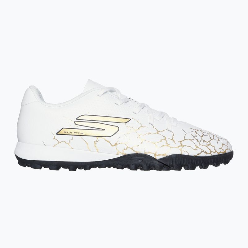 Încălțăminte de fotbal pentru copii SKECHERS Skx_1.5 Youth Jr TF white/gold 9
