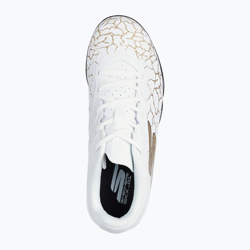 Încălțăminte de fotbal pentru copii SKECHERS Skx_1.5 Youth Jr TF white/gold 11
