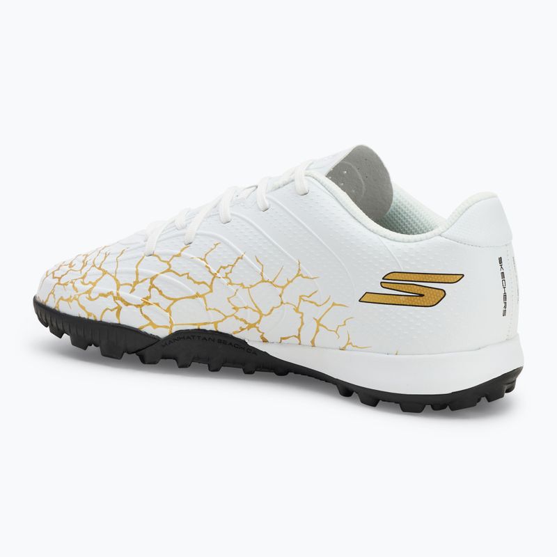 Încălțăminte de fotbal pentru copii SKECHERS Skx_1.5 Youth Jr TF white/gold 3
