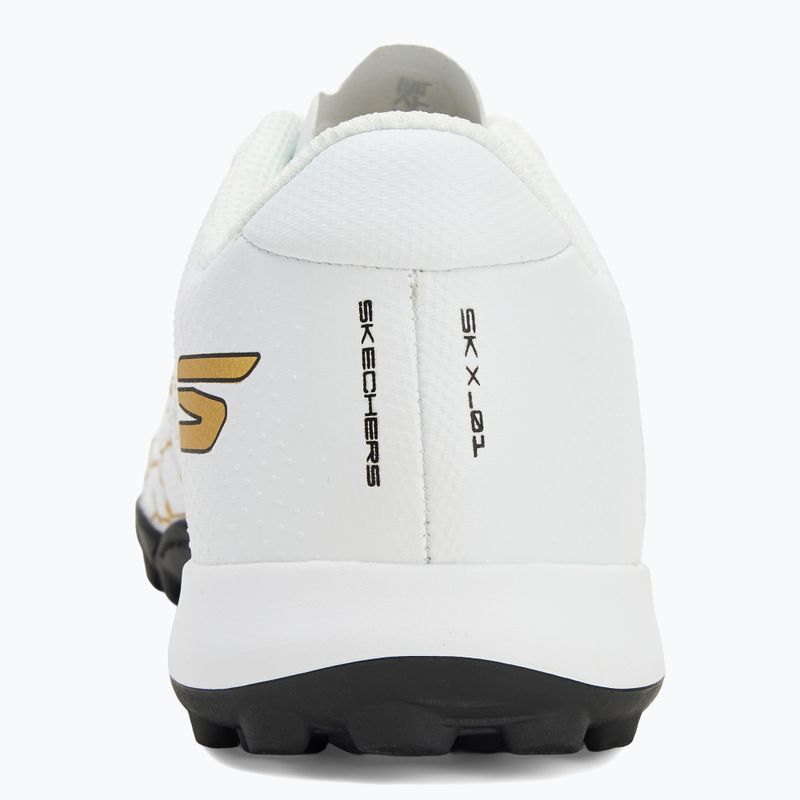 Încălțăminte de fotbal pentru copii SKECHERS Skx_1.5 Youth Jr TF white/gold 6