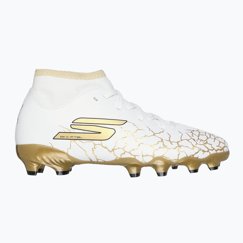 Încălțăminte de fotbal pentru copii SKECHERS Skx_1.5 High Td Jr FG white/gold 9